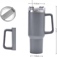 Termo Genérico Tipo Stanley 40oz con Asa y Popote | Acero Inoxidable Doble Pared